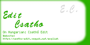 edit csatho business card